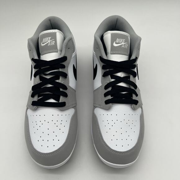 Mens Size 9.5 Nike Jordan 1 Retro MCS Low Grey White Baseball Cleats CJ8524 012 - Picture 4 of 7